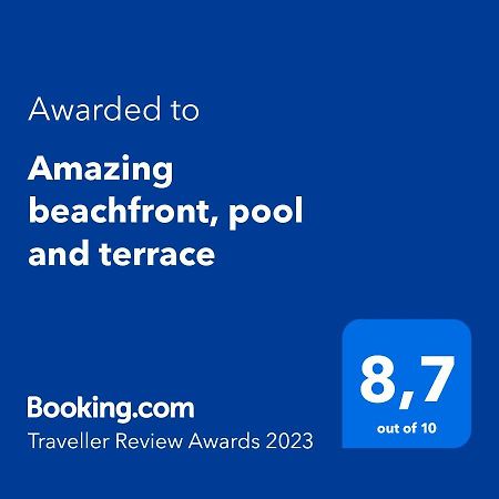 Amazing Beachfront, Pool And Terrace 아데제 외부 사진