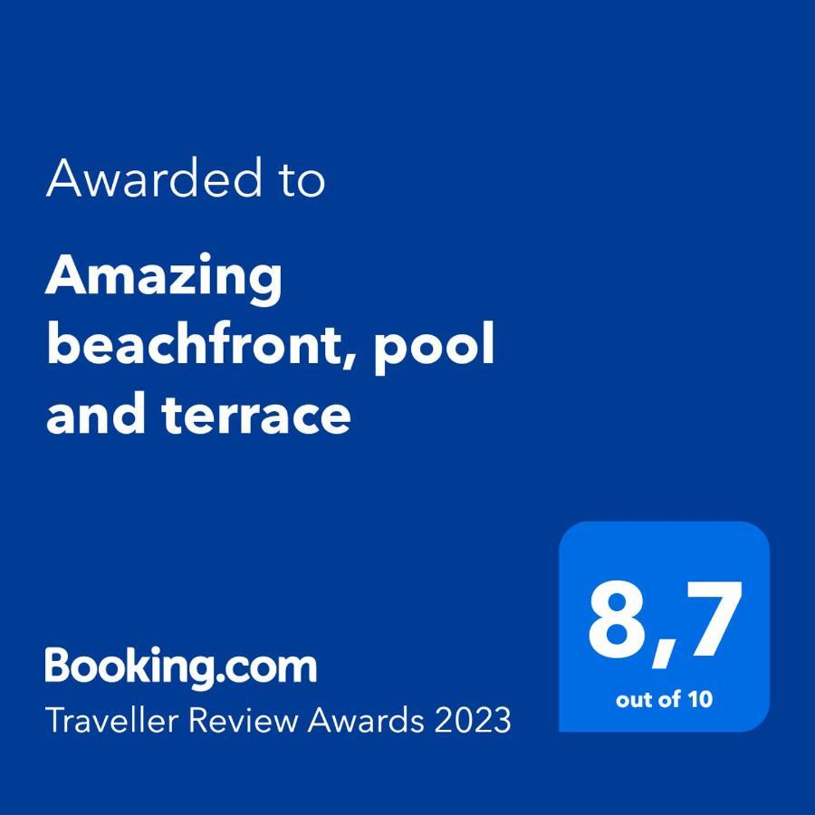 Amazing Beachfront, Pool And Terrace 아데제 외부 사진
